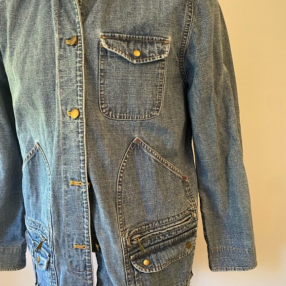 Vintage Denim Chore Coat by Lauren Jeans Company for Ralph Lauren. Women’s Med. - Picture 7 of 11